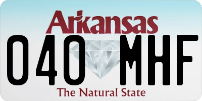 AR license plate 040MHF