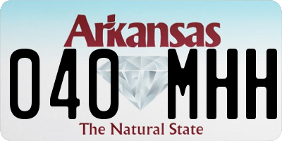 AR license plate 040MHH