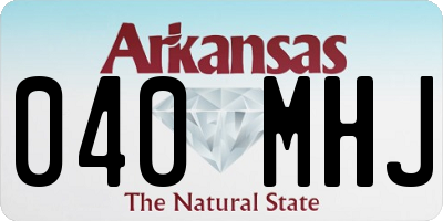 AR license plate 040MHJ