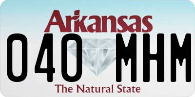 AR license plate 040MHM