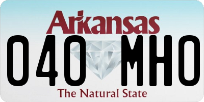 AR license plate 040MHO