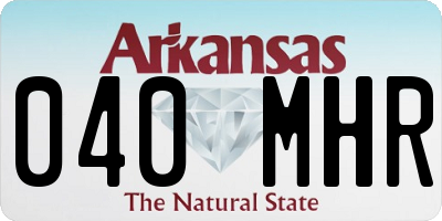 AR license plate 040MHR