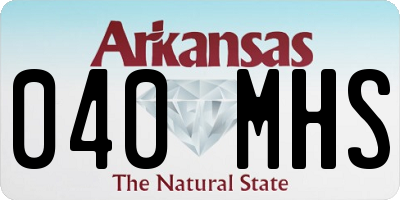 AR license plate 040MHS