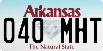AR license plate 040MHT