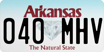 AR license plate 040MHV