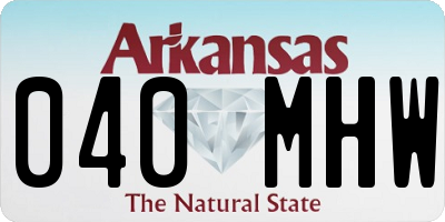 AR license plate 040MHW