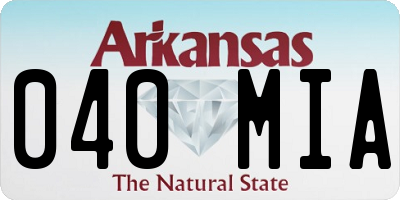 AR license plate 040MIA
