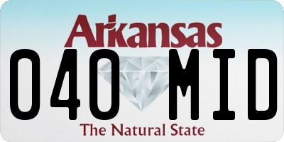 AR license plate 040MID