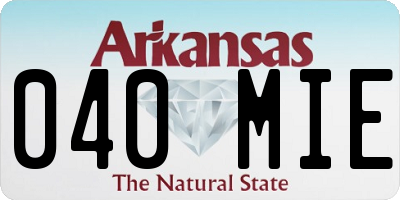 AR license plate 040MIE