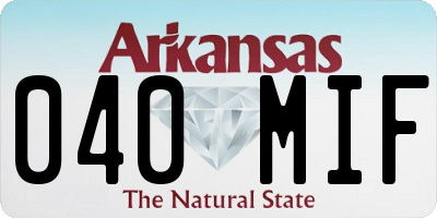 AR license plate 040MIF
