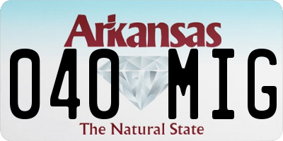 AR license plate 040MIG