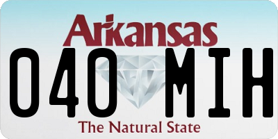 AR license plate 040MIH