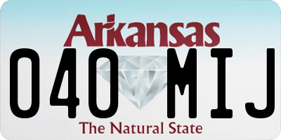 AR license plate 040MIJ