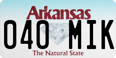 AR license plate 040MIK