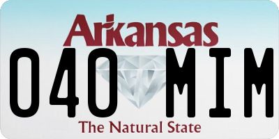 AR license plate 040MIM
