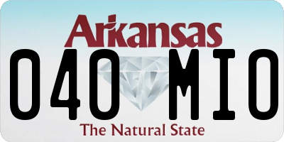 AR license plate 040MIO