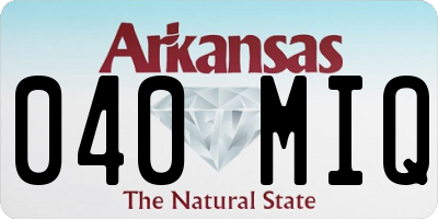 AR license plate 040MIQ