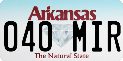 AR license plate 040MIR