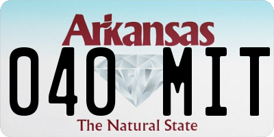AR license plate 040MIT