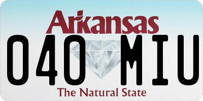 AR license plate 040MIU