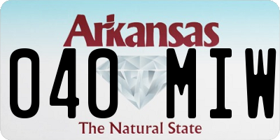 AR license plate 040MIW