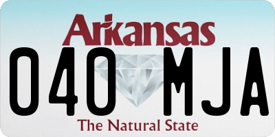 AR license plate 040MJA