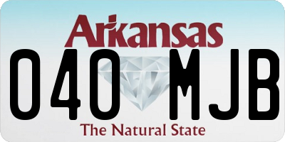 AR license plate 040MJB
