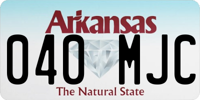 AR license plate 040MJC