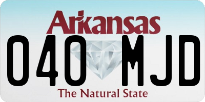 AR license plate 040MJD