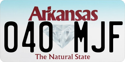 AR license plate 040MJF