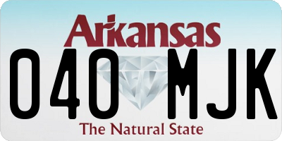 AR license plate 040MJK