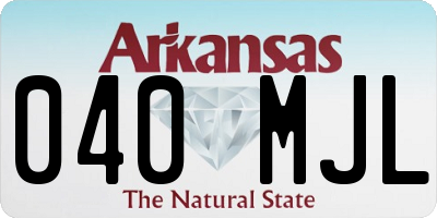 AR license plate 040MJL