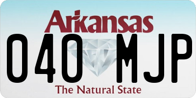 AR license plate 040MJP