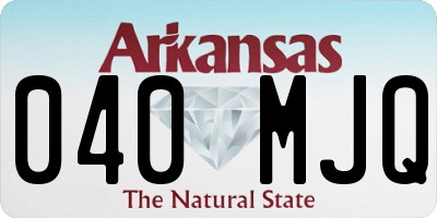 AR license plate 040MJQ