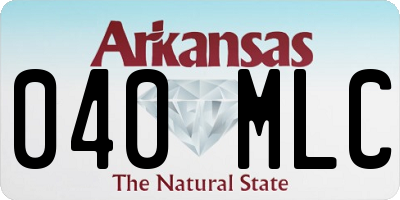 AR license plate 040MLC