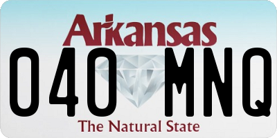 AR license plate 040MNQ