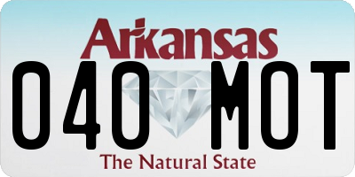AR license plate 040MOT
