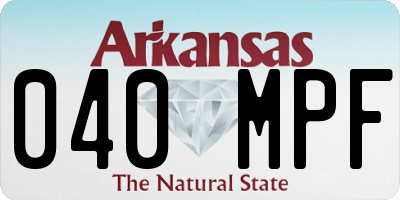 AR license plate 040MPF
