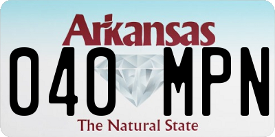 AR license plate 040MPN