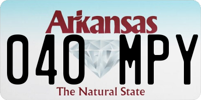 AR license plate 040MPY