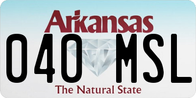 AR license plate 040MSL