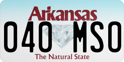 AR license plate 040MSO