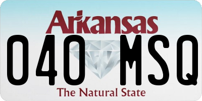 AR license plate 040MSQ
