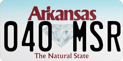 AR license plate 040MSR