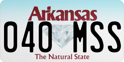 AR license plate 040MSS