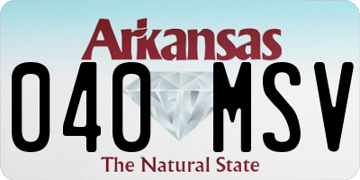 AR license plate 040MSV