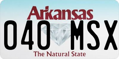 AR license plate 040MSX