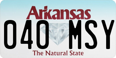 AR license plate 040MSY