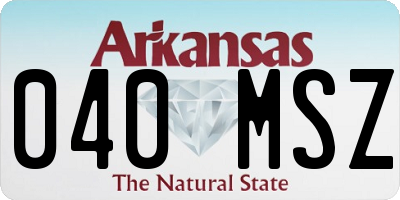 AR license plate 040MSZ