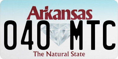 AR license plate 040MTC